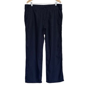 Esprit BEAT Comfort Fit Linen Classic Navy Blue Trousers Size 36